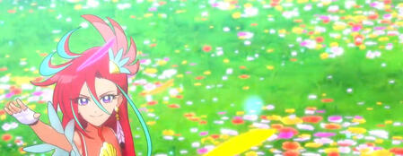 picture of cure flamingo from tropical rouge precure in the tropical rouge precure movie ending